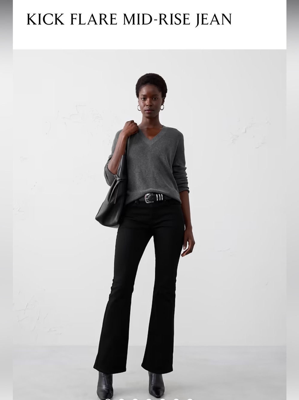 Banana Republic Black Kick Flare Mid-Rise Jeans Size 30 and 30 inseam